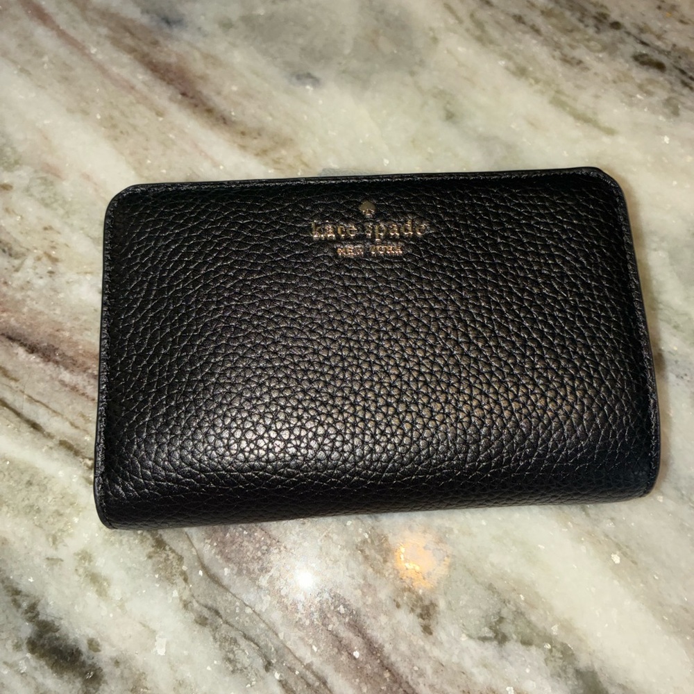 Kate Spade Pebbled Leather Black Wallet